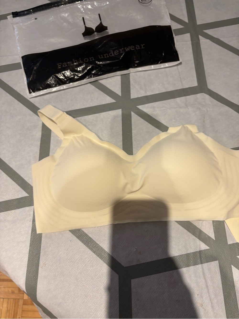 Brand:  Seamless Comfort Wireless Bra - Cream